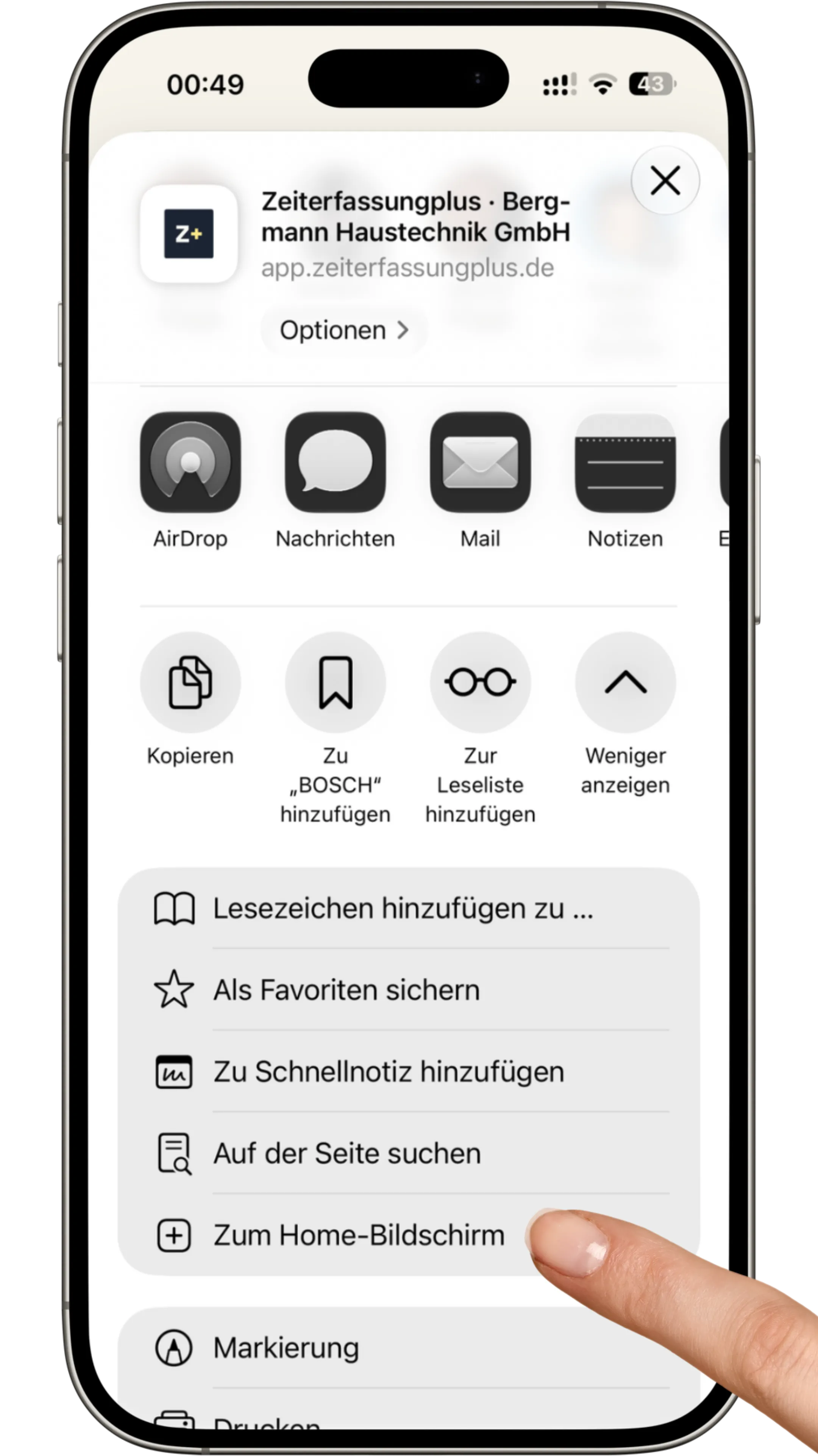 Installation ohne App-Store — Phone
